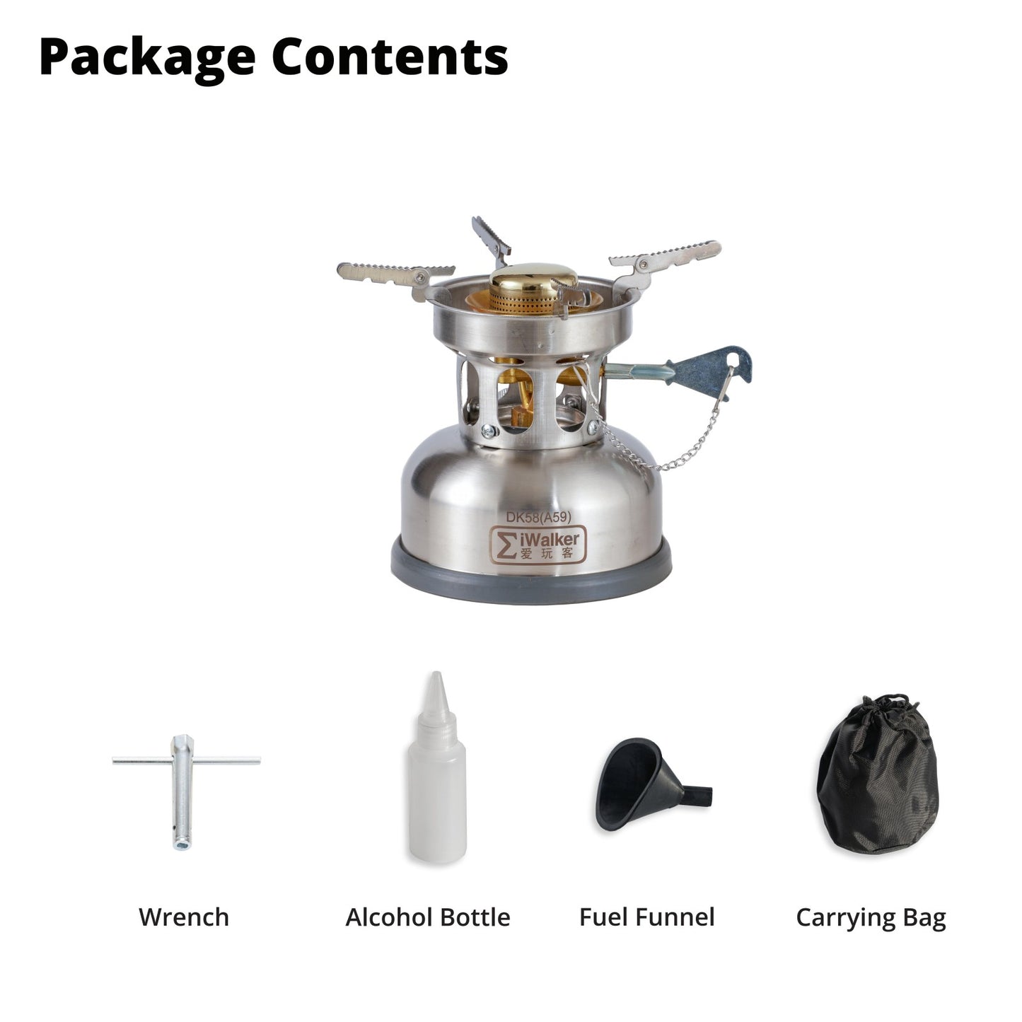 IWALKER DK58A Kerosene/Diesel/Alcohol Stove| Triple Fuel Portable Camping Backpacking Stove