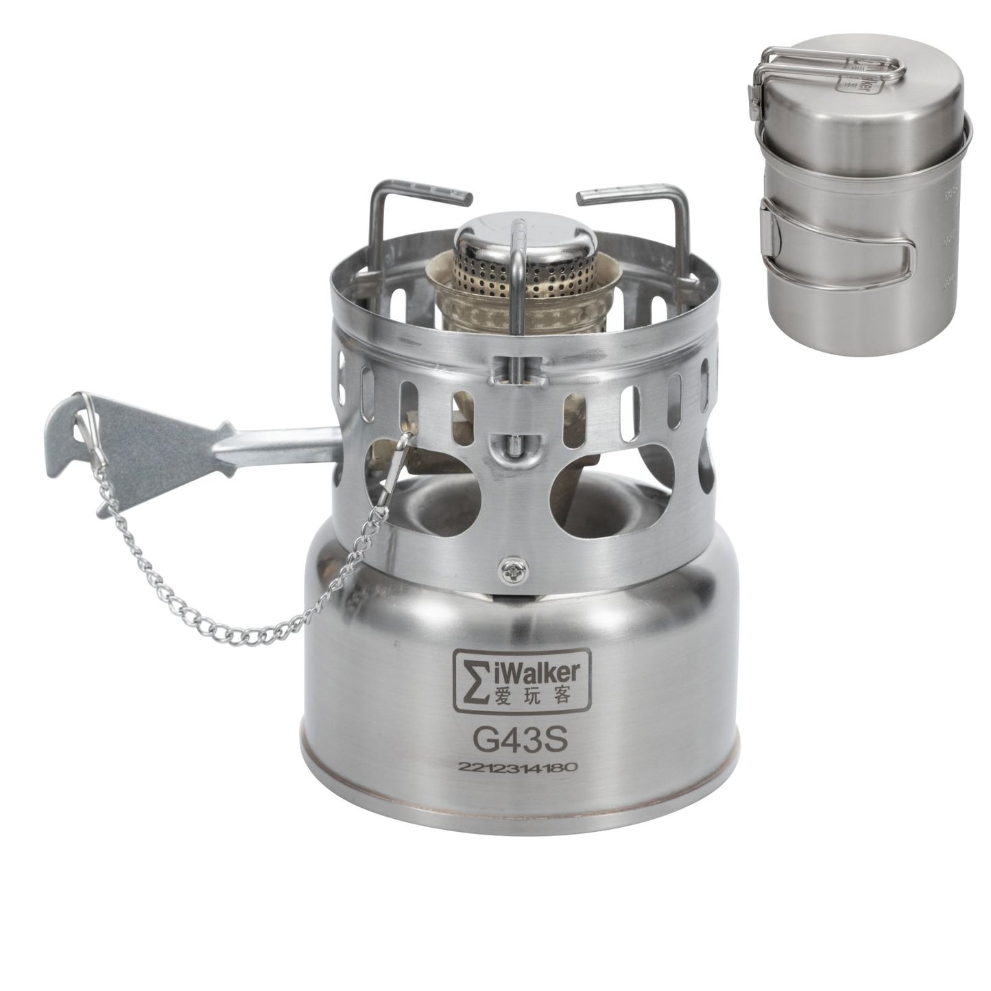 IWALKER G43S Portable Camping Backpacking Stove Cooking Set