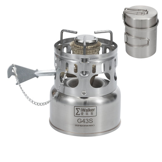 IWALKER G43S Portable Camping Backpacking Stove Cooking Set