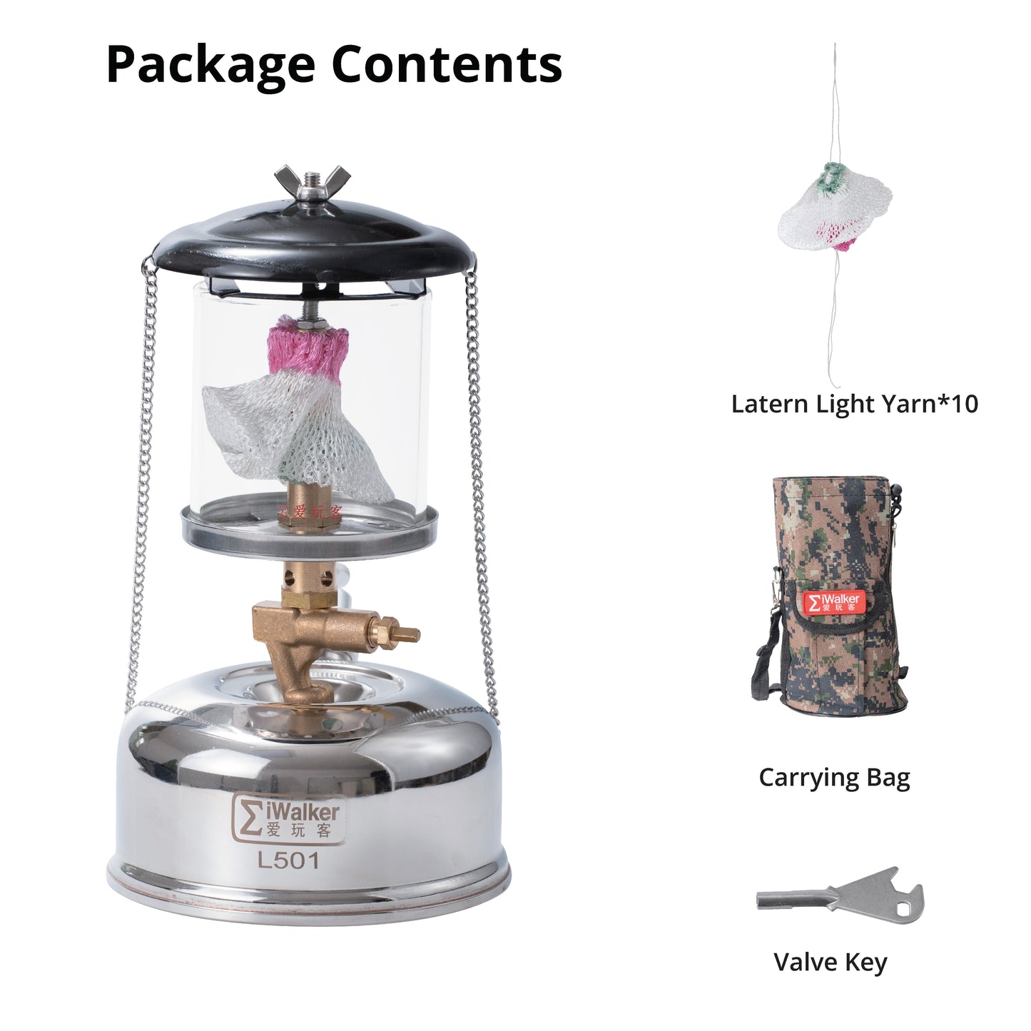 IWALKER L501 Camping Lantern Portable Gasoline Lamp